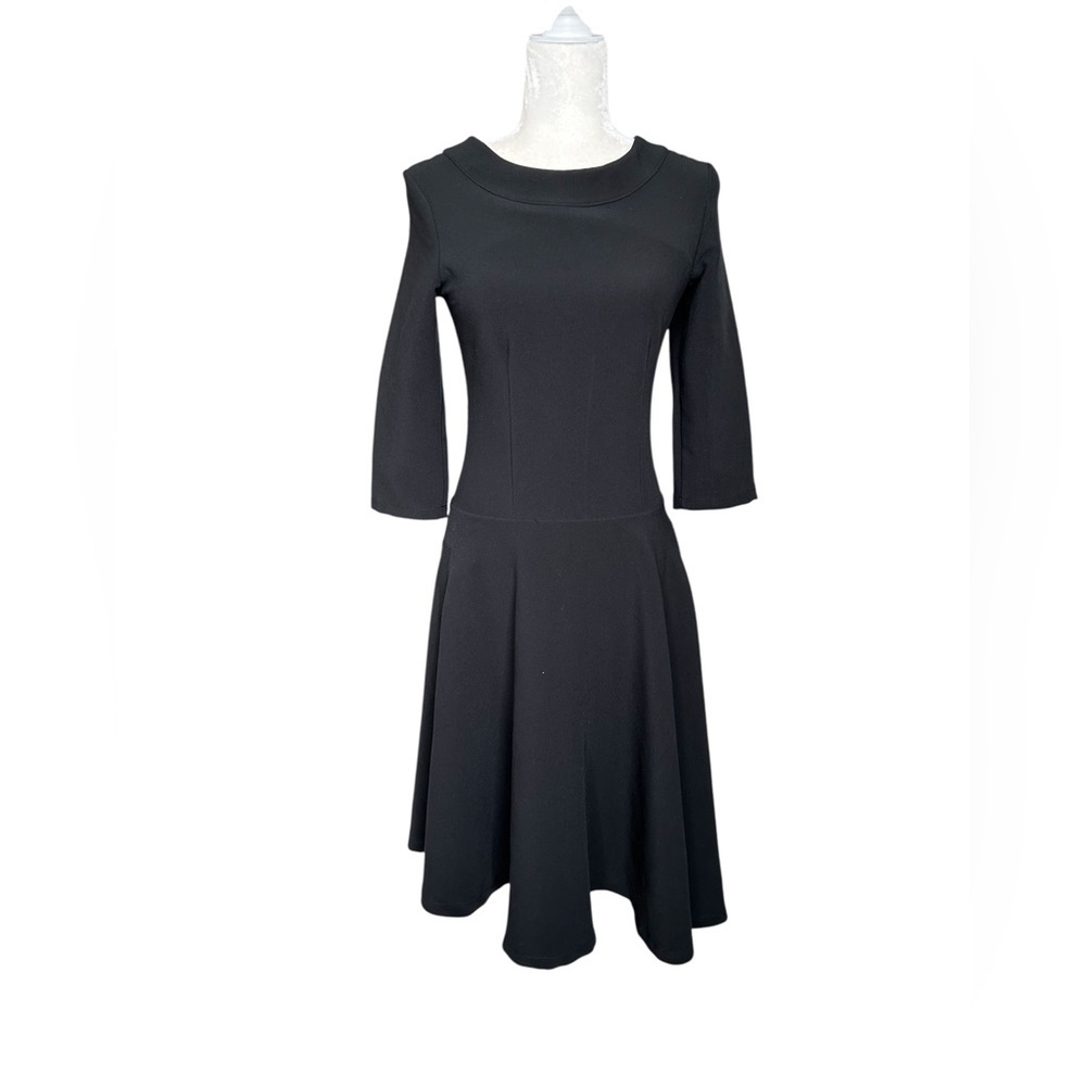 Think chic Midi Black asymmetrical Dress 3/4 sleeve
functional pockets XS - Picture 7 of 14